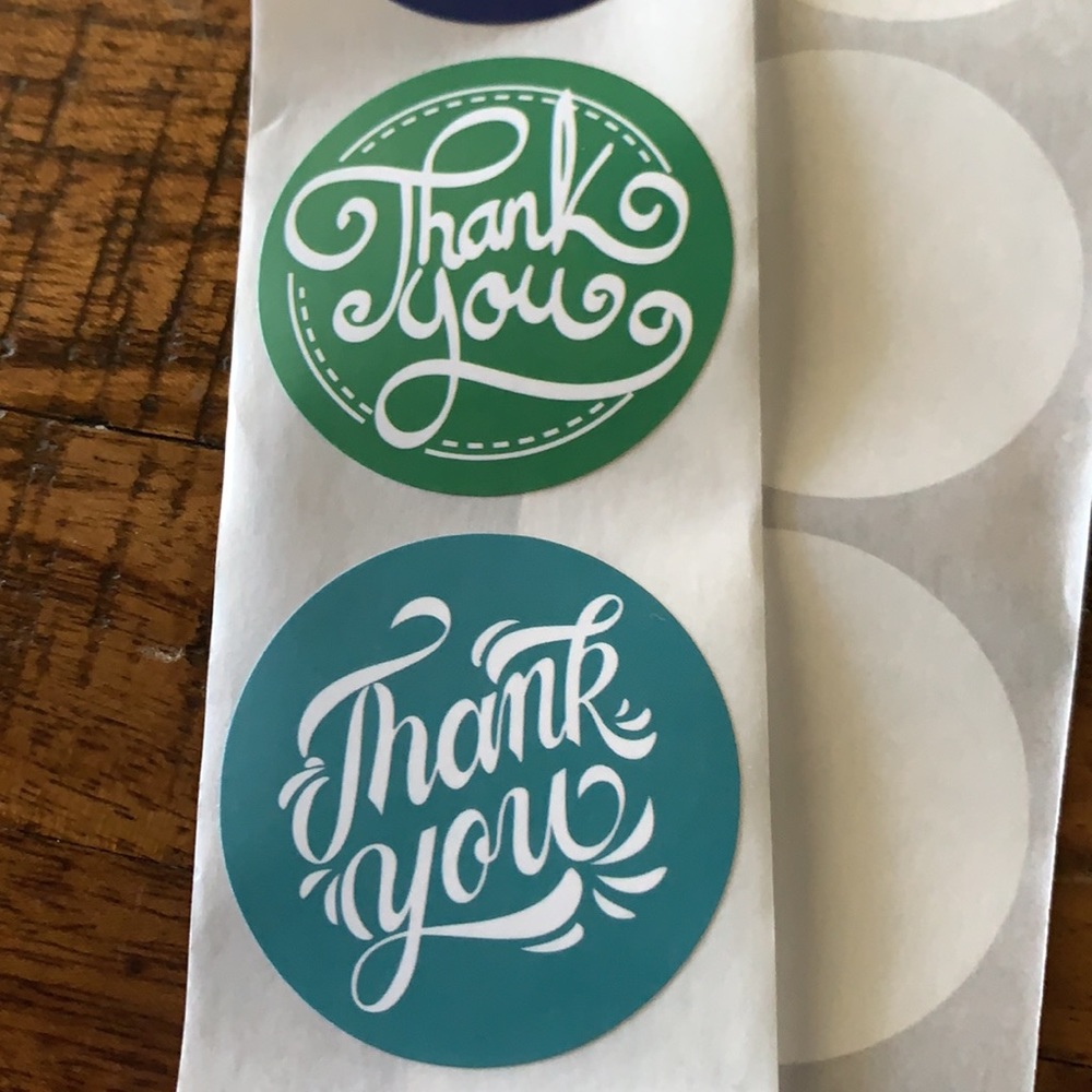 NEW 25 thank you stickers round - Picture 2 of 4